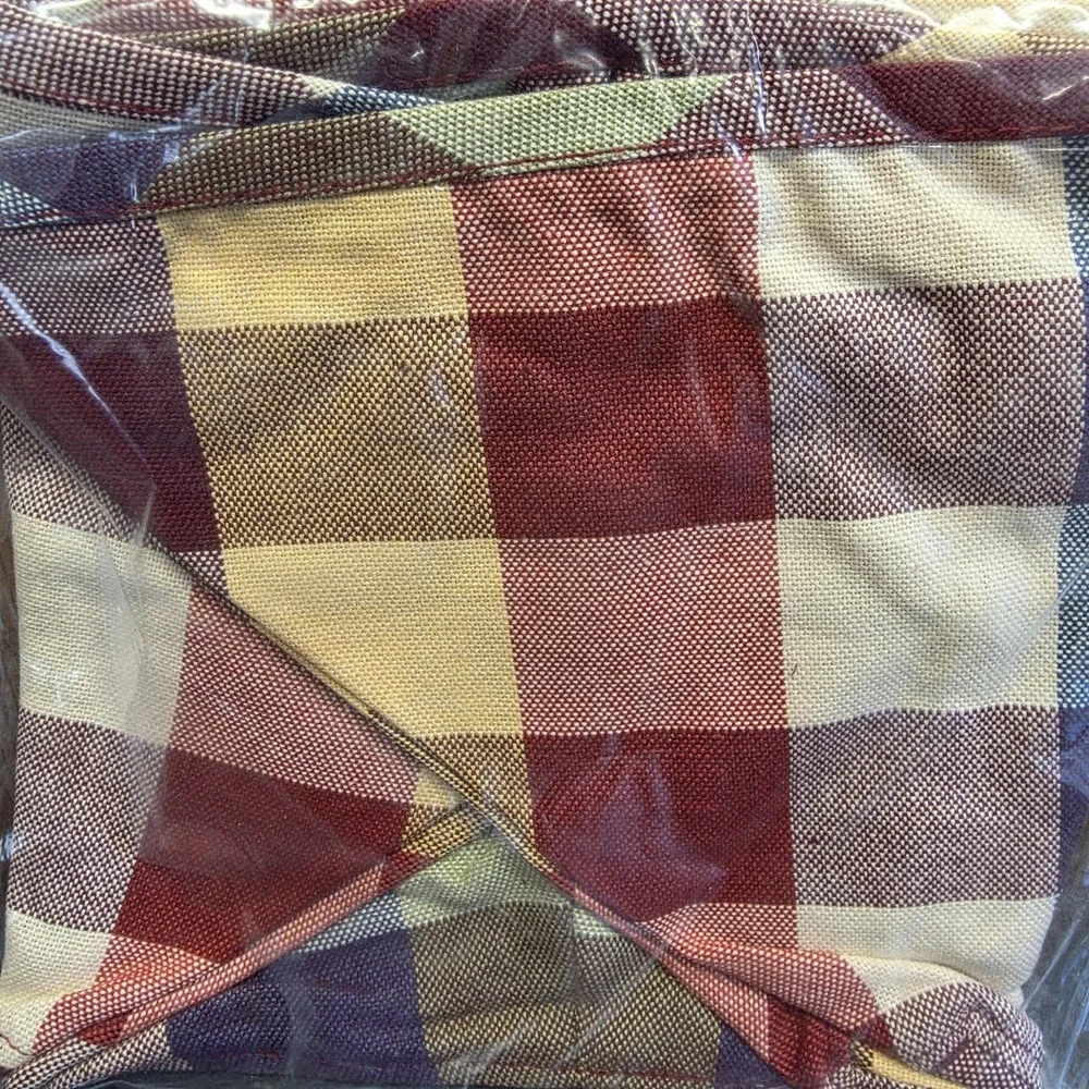 Longaberger Lg Twist Basket Liner WT Evry Plaid Fabric Large Multicolor Country‎
